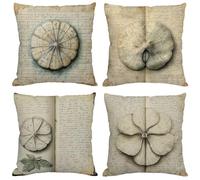 Coussin Exterieur Impermeable Rétro Housse Coussin 50x50 cm Velours Double Face Imprimé Taie Oreiller de Canapé pour Salon Intérieur/extérieur Maison Decoratif Salon de Jardin Cadeaux Abstrait M1020