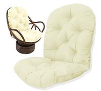 Coussin Exterieur Jardin,Fauteuil en Rotin Pivotant Coussin pour Fauteuil À Bascule Intérieur Rocker Coussin Pivotant Pad de Remplacement pour Fauteuil Durable Doux Coussin - Chaise Non Incluse