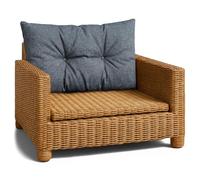 Coussin extérieur salon jardin Coussin de dossier 40x50 cm - lounge pour meubles rotin fauteuil banc balcon terrasse - déperlant matelassé robuste épais moelleux confortable Jean lin écologique