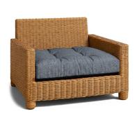 Coussin extérieur salon jardin Coussin de siège 50x50 cm - lounge pour meubles rotin fauteuil banc balcon terrasse - déperlant matelassé robuste épais moelleux confortable Jean lin écologique