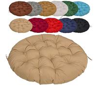 Coussin Fauteuil Suspendu 50cm/19.68in, Coussin Transat Balancelle Jardin, avec Sangles De Positionnement, pour Jardin, Salle à Manger, Chaise de Bureau - Kaki