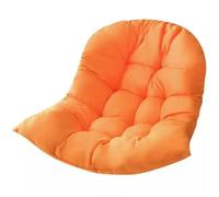 Coussin Fauteuil Suspendu Hamac rond suspendu en forme d'œuf, coussin de siège pivotant, nid épais, dossier for patio intérieur et extérieur(Orange)