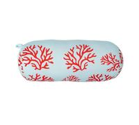 Fisura Coussin de Plage coraux Oreiller cylindrique 29 x 12 cm Coussin de Relaxation Bleu Oreiller de Voyage Original Oreiller de Camping en Polyester.
