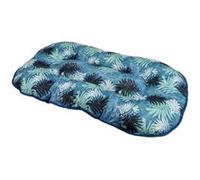 Coussin flocon à imprimé végétal Eden - Bleu/Vert - L 107 x l 62 cm Bleu G
