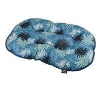Coussin flocon à imprimé végétal "Eden" - Bleu/Vert - L 87 x l 55 cm Bleu G