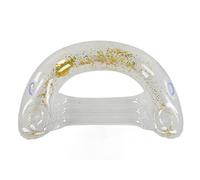 Coussin Flottant de Piscine Gonflable de qualité supérieure, Matelas d'été à air et Eau avec Design à Paillettes pour Adultes et Grande Taille 63 x 60 Pouces, matériau PVC (Paillettes d'or)