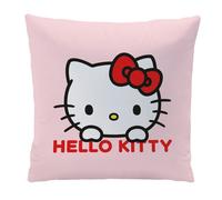 Coussin forme imprimé 100% Polyester - HELLO KITTY POIS - Rose - 40x40cm
