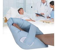 Coussin gel silicone anti-escarres pour talons et chevilles, soutien confortable pour personnes âgées, enveloppe pieds bleu clair, matelas hospitalier