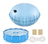 Coussin Gonflable Piscine Rond,Coussin Piscine,Flotteur Hivernage Piscine 160x 160 CM,Pool Pillow,Dome Piscine Hors Sol avec 15M Corde D'équilibre,pour Les Bache Sol Piscine,Spas,Fontaine