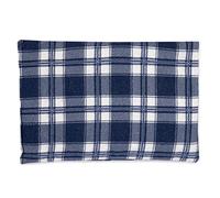 Coussin graines de lin + lavande 30 x 20 cm, flanelle bleu à carreaux écossais - Coussin chaud au four traditonnel et micro-ondes & compresse froide au réfrigérateur et congélateur - 30x20cm