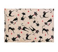 Coussin graines de lin + lavande 30 x 20 cm, Mimi le chat - Coussin chaud au four traditonnel et micro-ondes & compresse froide au réfrigérateur et congélateur - 30x20cm