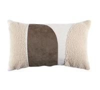 Home Deco Factory – Coussin déhoussable bouclettes Beige 30 x 50 cm