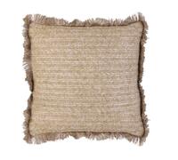 Coussin - Home Deco Factory - Effet Raphia - Beige Et Or