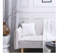 HOME DECO FACTORY, TX0236, Coussin en Flanelle Damier, Design élégant pour décoration intérieure, Confort Optimal pour canapé ou lit, Dimensions 40x40 cm, Couleur Blanc/Beige, Textile-Polyester