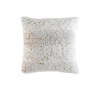 Douceur d'Intérieur Coussin déhoussable Alaska 45 x 45 cm Imitation fourrure et velours Naturel