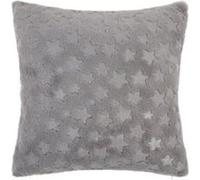 Coussin imitation fourrure motif étoiles - 40 x 40 cm - Gris Gris G