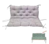 Coussin imperméable pour balancelle de jardin 23 places, banc de terrasse ou mobilier d'extérieur, gris clair, 100 x 100 cm, confortable et durable