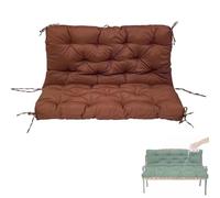 Coussin imperméable pour balancelle de porche 23 places - Café foncé - 150 x 100 cm - Idéal pour meubles de jardin, banc ou chaise à bascule, assise confortable en plein air