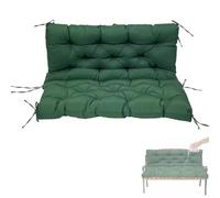 Coussin imperméable pour balancelle de porche, 23 places, coussin de mobilier d'extérieur vert foncé, 100 x 100 cm, parfait pour balancelle, chaise à bascule, décoration de terrasse