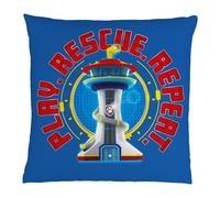 Coussin imprimé 100% polyester, pat patrouille ready for action rouge TU