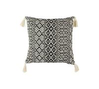 The Home Deco Factory - Coussin imprimé ethnique avec pompons 40 cm Beige G