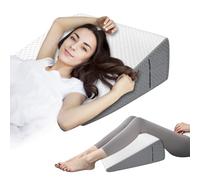 Coussin Incliné Pour Lit,Oreiller Triangulaire Ergonomique En MéMoire De Forme Pour L'ApnéE Du Sommeil, Lire, Maux De Dos, Douleurs Aux Jambes, BrûLures D'Estomac, Reflux Acide,Cale Dos En Mousse