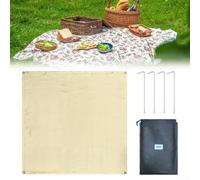 Coussin isolant de camping avec barrière contre l'humidité et piquets stables, conçu pour améliorer le confort sur sol froid ou humide pendant les activités de plein air (43 x 43 cm)