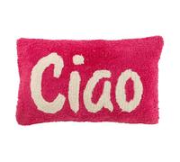 Coussin - J-LINE - Ciao Tufté - Coton - Rose - 30x50 cm - Rectangulaire