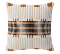 Coussin ""Jangwa"" jacquard lin 40x40cm - Atmosphera Créateur d'intérieur