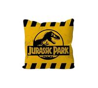 Coussin - JURASSIC PARK - Caution Logo - 40x40cm - Jaune - Synthétique