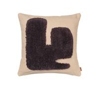 ferm LIVING Coussin Lay 50x50cm sable, brun foncé lxHxP 50x50x3cm