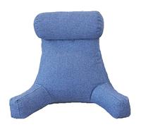 Coussin Lecture XL, Coussins pour Canapé, Coussin Cale Dos Rein, Coussin Lombaire Memoire de Forme, Grand Oreiller de Lecture avec Amovible Oreiller pour Le Cou Bleu Yadlan