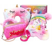 Coussin licorne et set journal intime 6 pièces