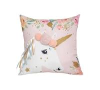 Coussin Licorne Rubans Rose - Atmosphera For Kids