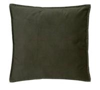 Coussin ""LILOU"" coton vert kaki 45x45cm - Atmosphera Créateur d'intérieur