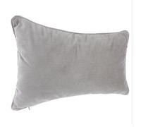 Coussin ""Lilou"" Effet velours 30 x 50 cm Atmosphera - Gris clair