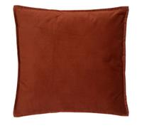 Coussin ""Lilou"" Effet velours 45 x 45 cm Atmosphera - Terracotta