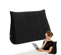Coussin Lombaire De Lecture Triangulaire - Flocage 46x30cm | Support Léger De Positionneur De Corps D'oreiller Décoratif Pliant Portatif | Coussins De Confort Pour Le Yoga, Le Sommeil, Les Voyages, Le