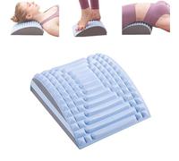 Coussin lombaire Eva, coussin lombaire orthopédique, étirement du dos et du cou pour soulager les douleurs dorsales, soutien lombaire, cou réglable (bleu)