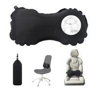 Coussin lombaire gonflable pour voiture - Portable - Pour les voyages en avion et la voiture - Soutien lombaire de voiture - Coussin de voyage gonflable - Coussin de soutien dorsal - Coussin inférieur
