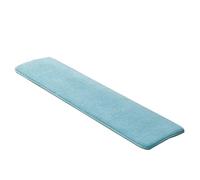 Coussin long en bois de qualité supérieure avec attaches pour intérieur et salon, 160 x 40 x 1,5 cm, bleu - Confort et style