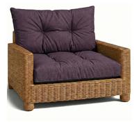 Coussin Lounge Mobilier Jardin Coussin de dossier 40x50 cm - Bordeaux lin écologique