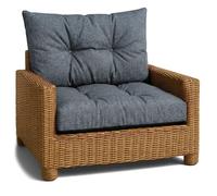 Amazinggirl Coussin Lounge Mobilier Jardin Coussin de siège 60x60 cm - Dossier Rattan Idéal pour Balcon terrasse Salon extérieur Confort Durable Coussins épais Jean Lin écologique