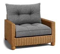 Coussin Lounge Mobilier Jardin Ensemble: siege 50x50 cm et dossier 40x50 cm - Gris
