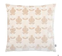 Créateur d'intérieur - Coussin Jacquard en Velours "Luna" 40x40cm Beige Lin