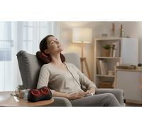 Coussin massant chauffant Shiatsu d Herzberg : Marron