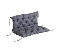 Outsunny - Coussin pour banc de jardin - Polyester - 100x98x8cm - Gris