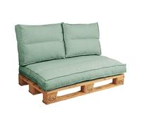 Coussin matelas palette vert eau