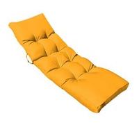 Coussin matelassé pour bain de soleil, transat - 185 x 60 cm - Jaune - Linxor Jaune G