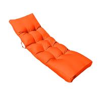 Coussin matelassé pour bain de soleil, transat - 185 x 60 cm - Orange - Linxor